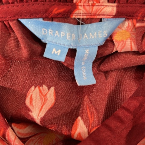 DRAPER JAMES Martina Popover Midi In Magnolia Dot Floral Size Medium - Picture 7 of 16